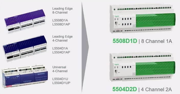 SpaceLogic C-Bus 5508D1D/5504D2D Digital Dimmers for LED lights datasheet (2.9MB pdf).